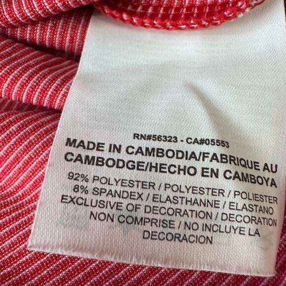 Nike Tiger Woods Collection Snap Polo Shirt Men's 2XL XXL Red Striped Budweiser - Picture 8 of 11